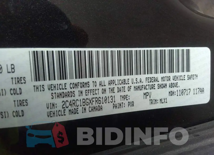 2C4RC1BGXFR610131 Photo# 9
