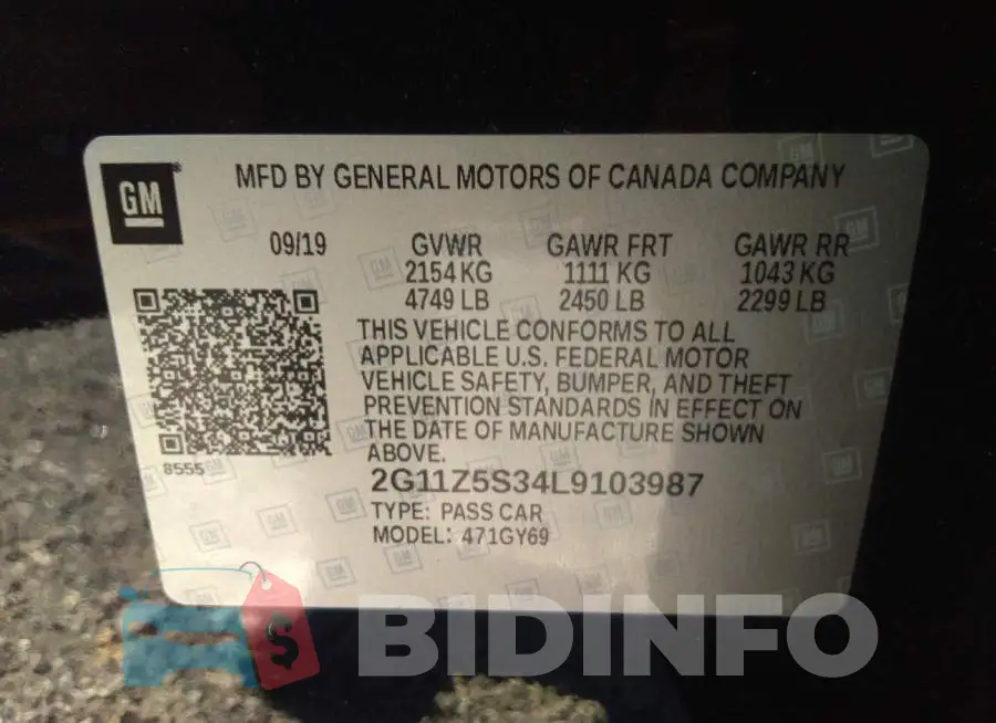 2G11Z5S34L9103987 Photo# 9