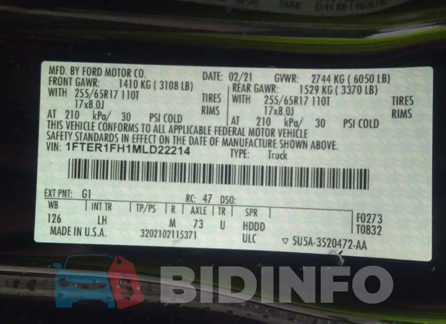 1FTER1FH1MLD22214 Photo# 9