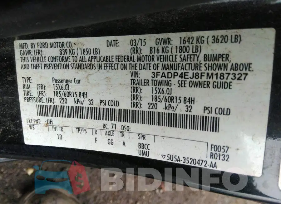 3FADP4EJ8FM187327 Photo# 9