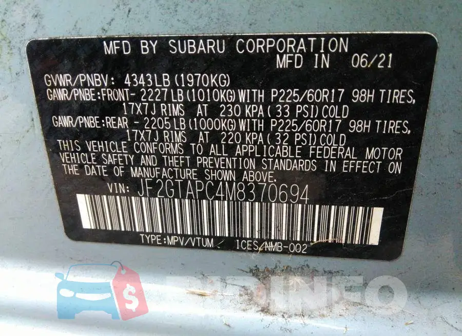JF2GTAPC4M8370694 Photo# 9