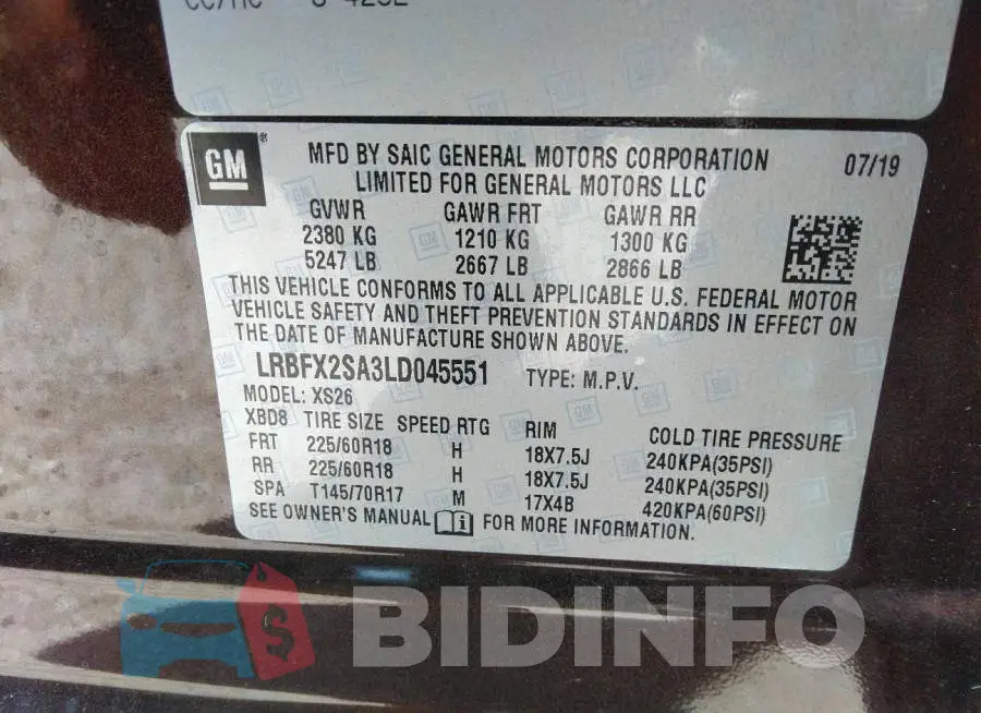 LRBFX2SA3LD045551 Photo# 9