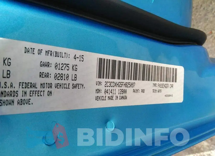 2C3CDXHG5FH825097 Photo# 9