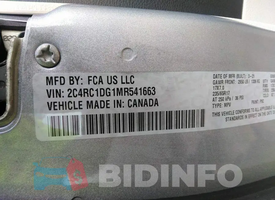 2C4RC1DG1MR541663 Photo# 9