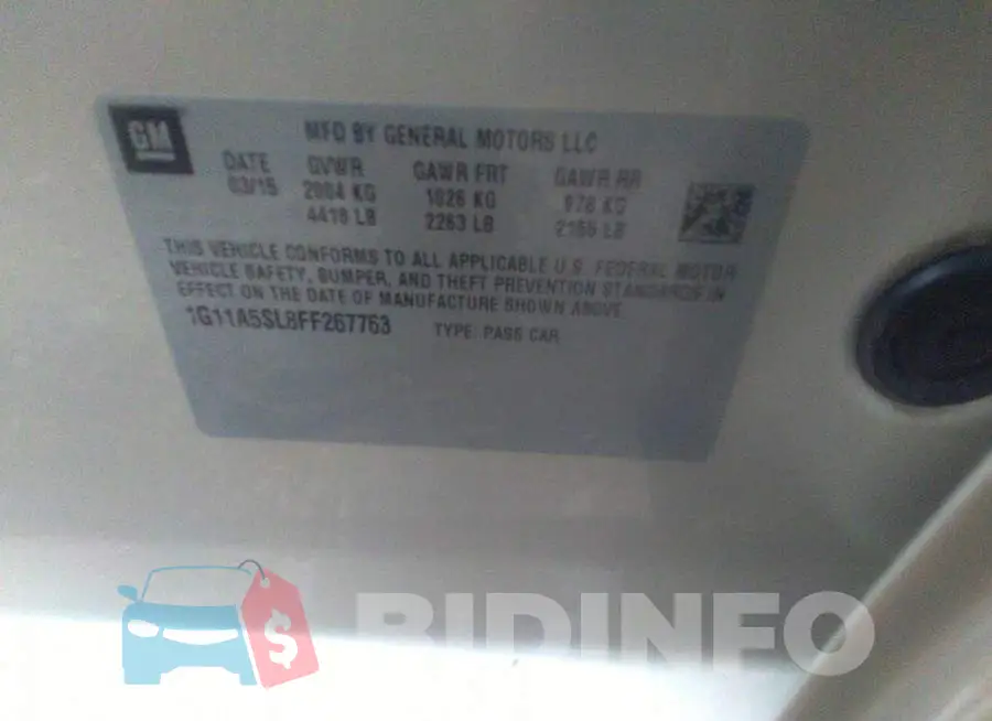 1G11A5SL8FF267763 Photo# 9
