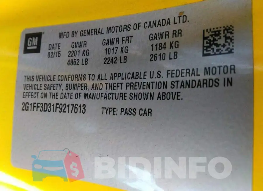 2G1FF3D31F9217613 Photo# 9