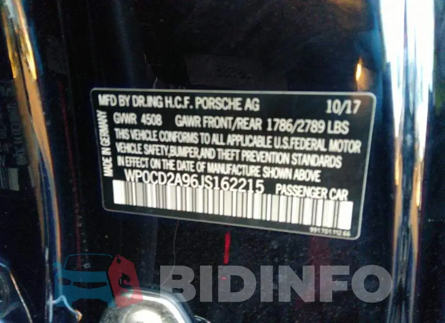 WP0CD2A96JS162215 Photo# 9