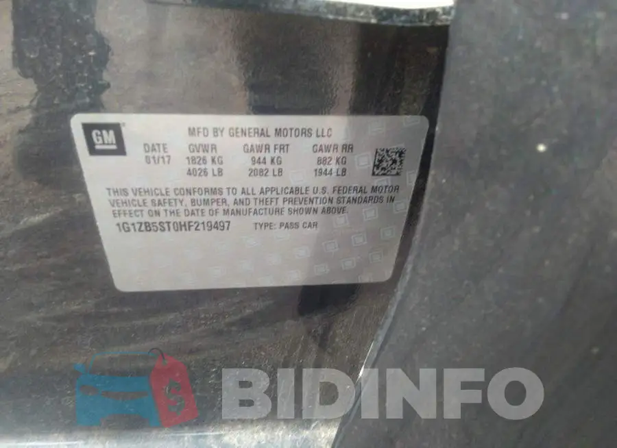 1G1ZB5ST0HF219497 Photo# 9