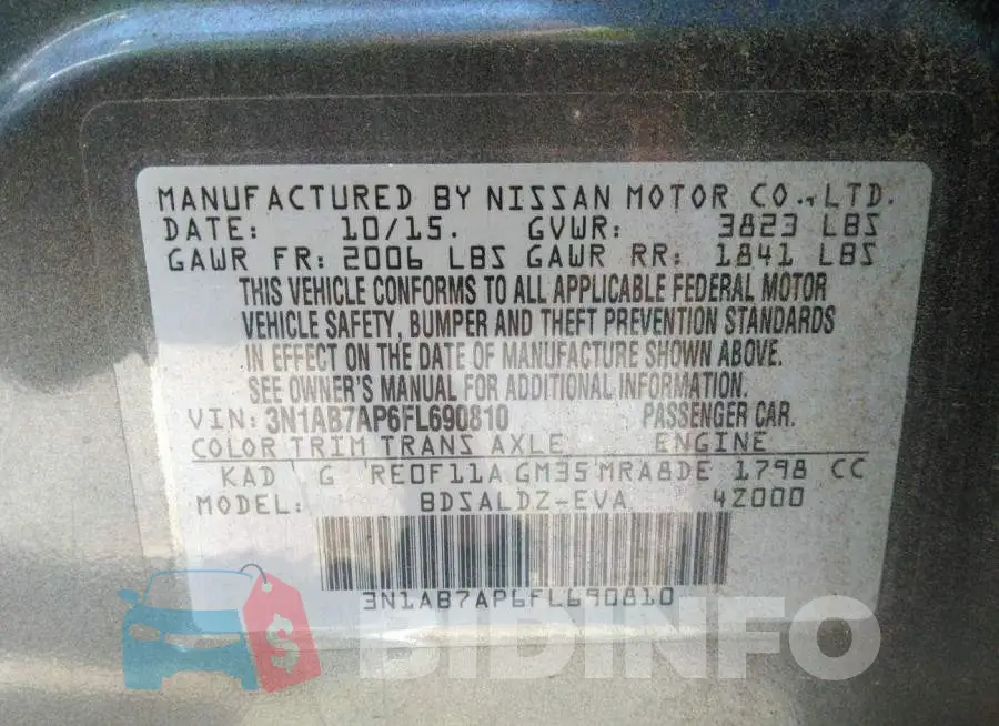 3N1AB7AP6FL690810 Photo# 9