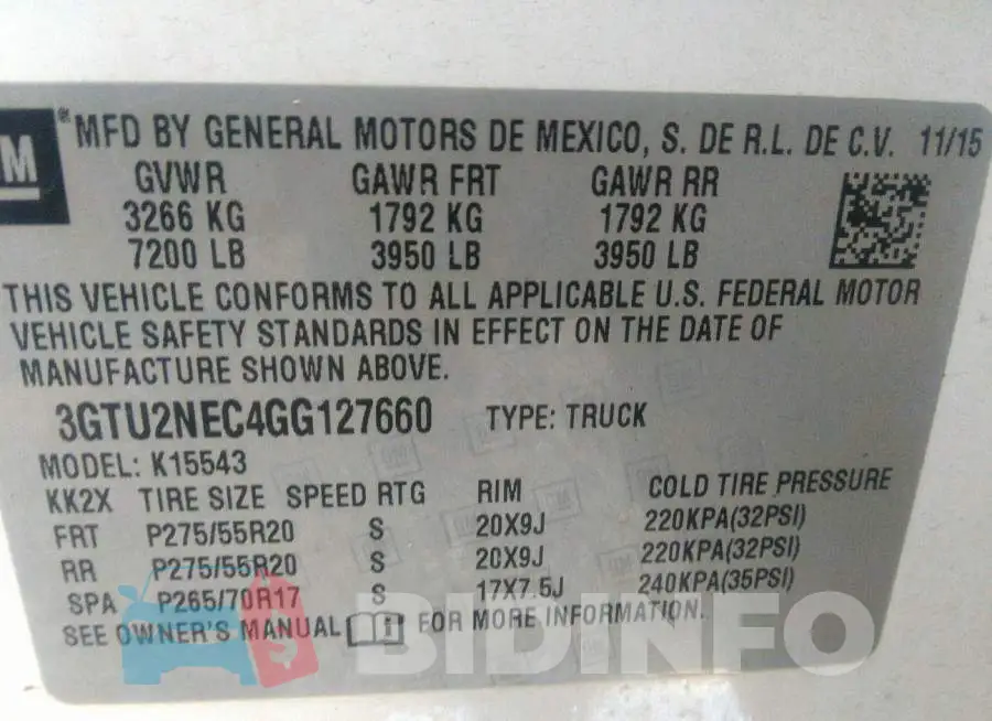 3GTU2NEC4GG127660 Photo# 9