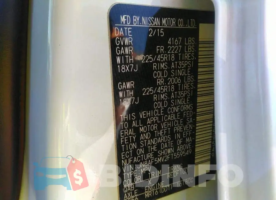 JN8AF5MV2FT559549 Photo# 9