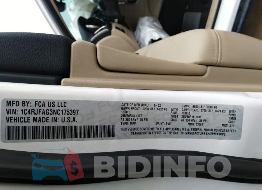 1C4RJFAG3NC175397 Photo# 9