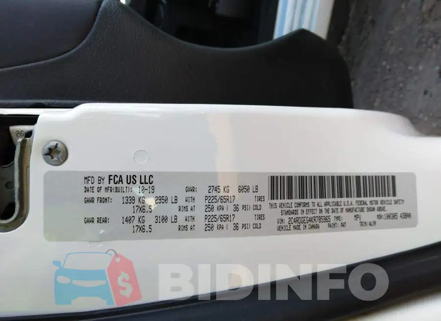 2C4RDGEG4KR785965 Photo# 9