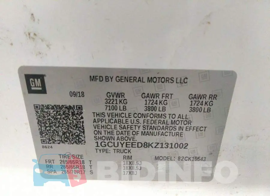 1GCUYEED8KZ131002 Photo# 9