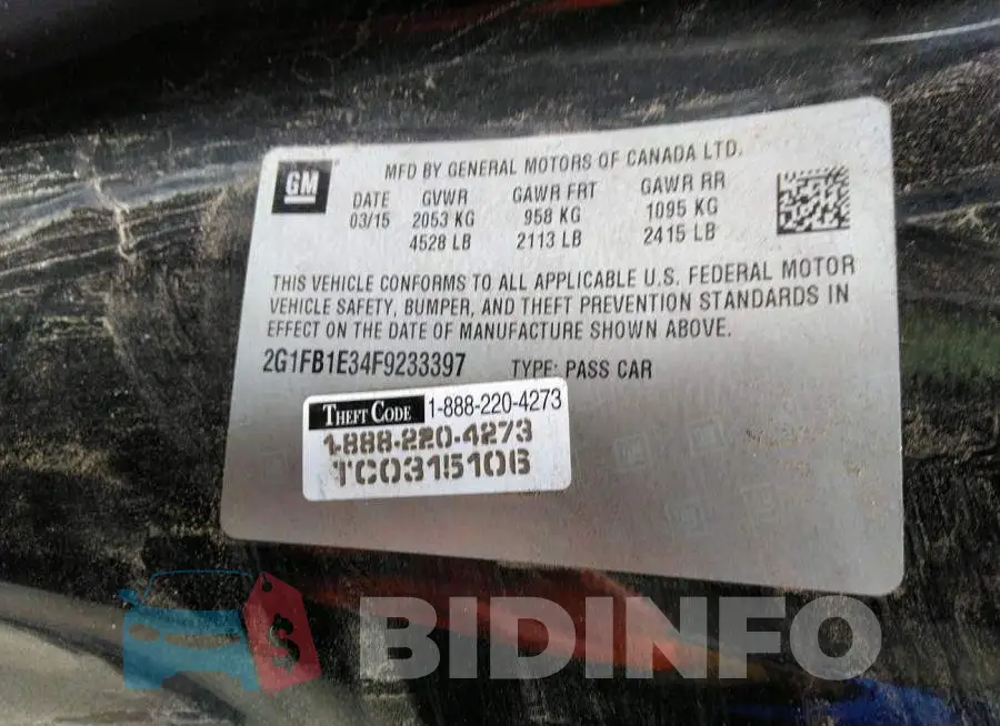 2G1FB1E34F9233397 Photo# 9