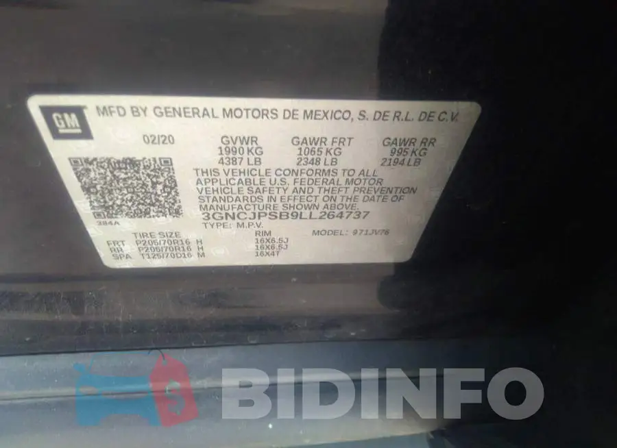 3GNCJPSB9LL264737 Photo# 9
