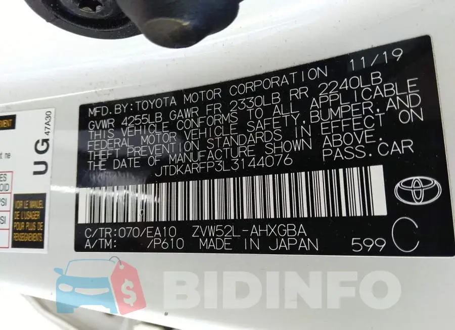 JTDKARFP3L3144076 Photo# 9