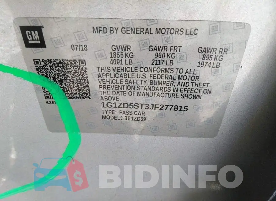 1G1ZD5ST3JF277815 Photo# 9