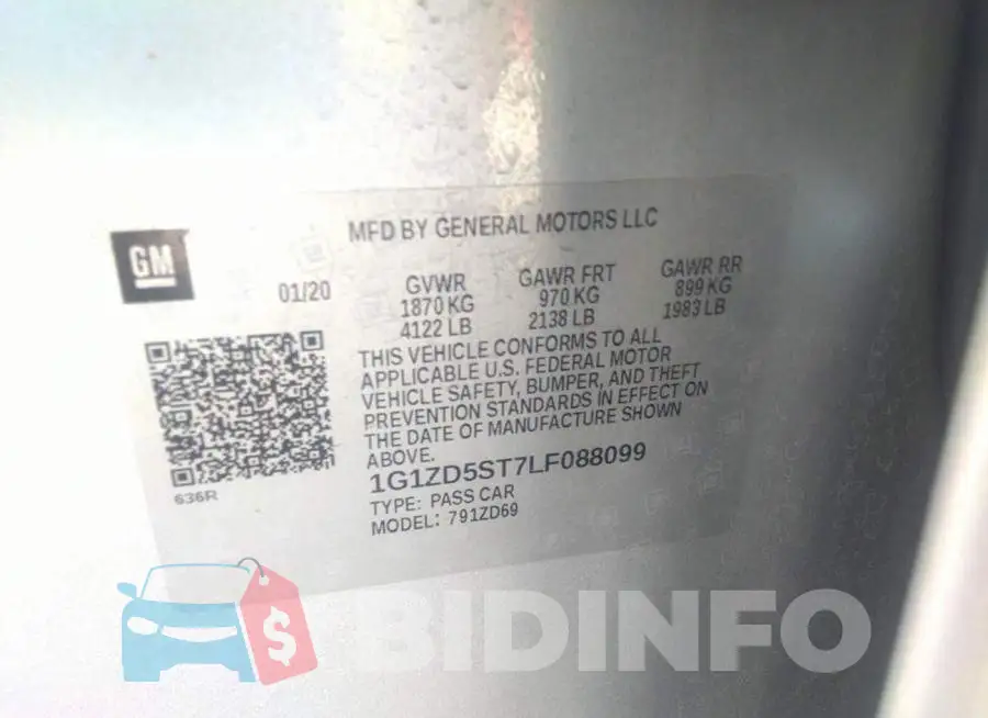 1G1ZD5ST7LF088099 Photo# 9