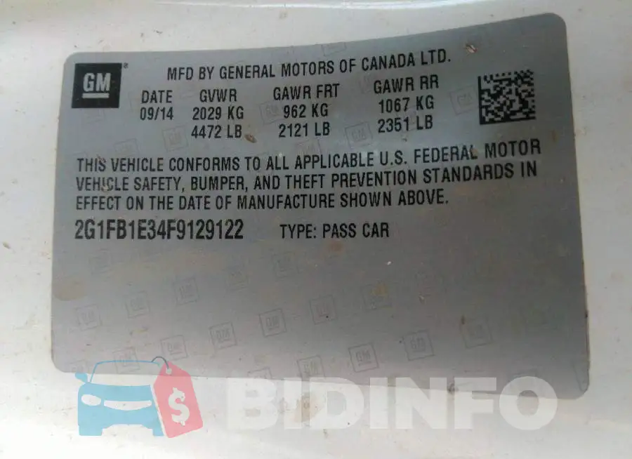 2G1FB1E34F9129122 Photo# 9