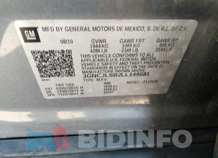 3GNCJLSB2LL149681 Photo# 9