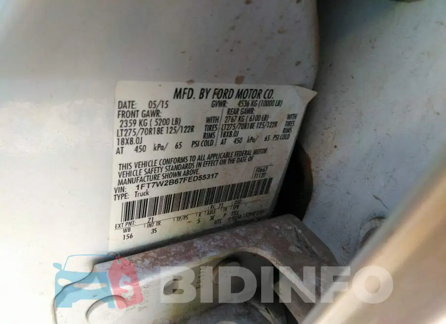 1FT7W2B67FED55317 Photo# 9