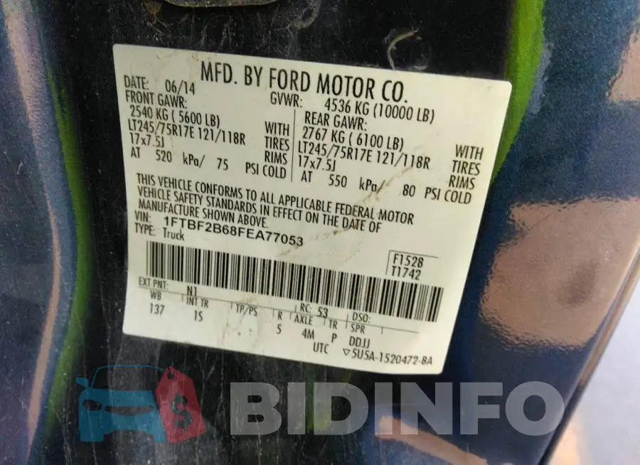 1FTBF2B68FEA77053 Photo# 9