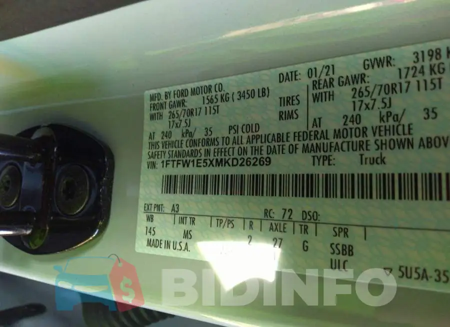 1FTFW1E5XMKD26269 Photo# 9