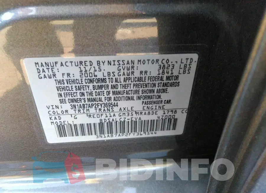 3N1AB7AP2FY369544 Photo# 9