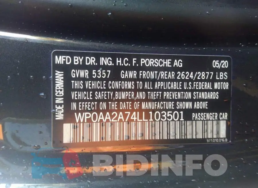 WP0AA2A74LL103501 Photo# 9