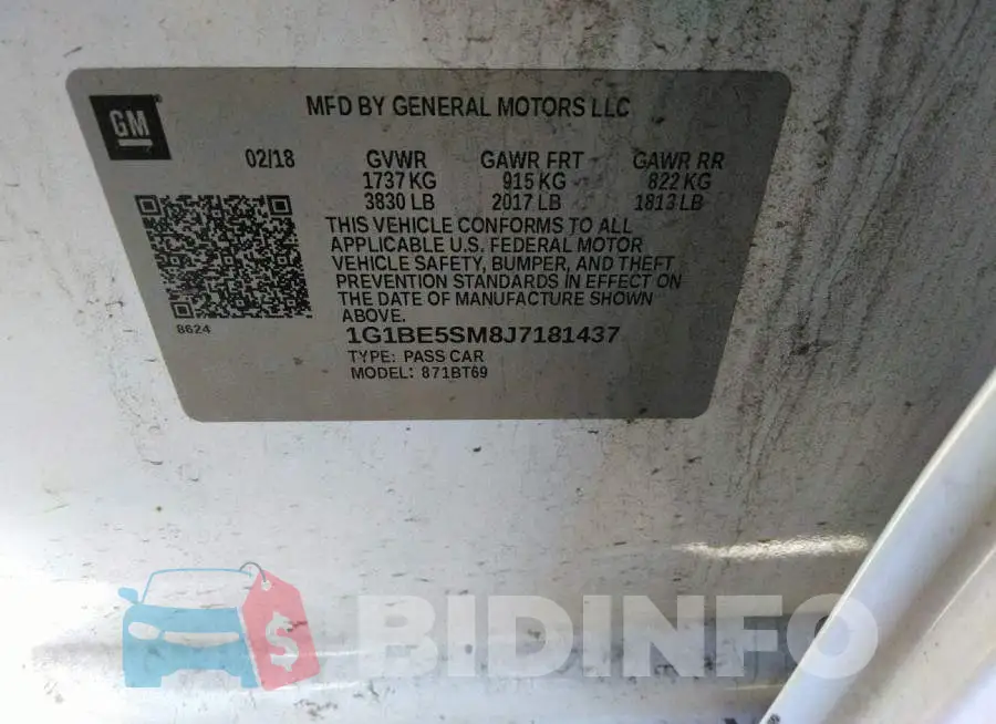 1G1BE5SM8J7181437 Photo# 9
