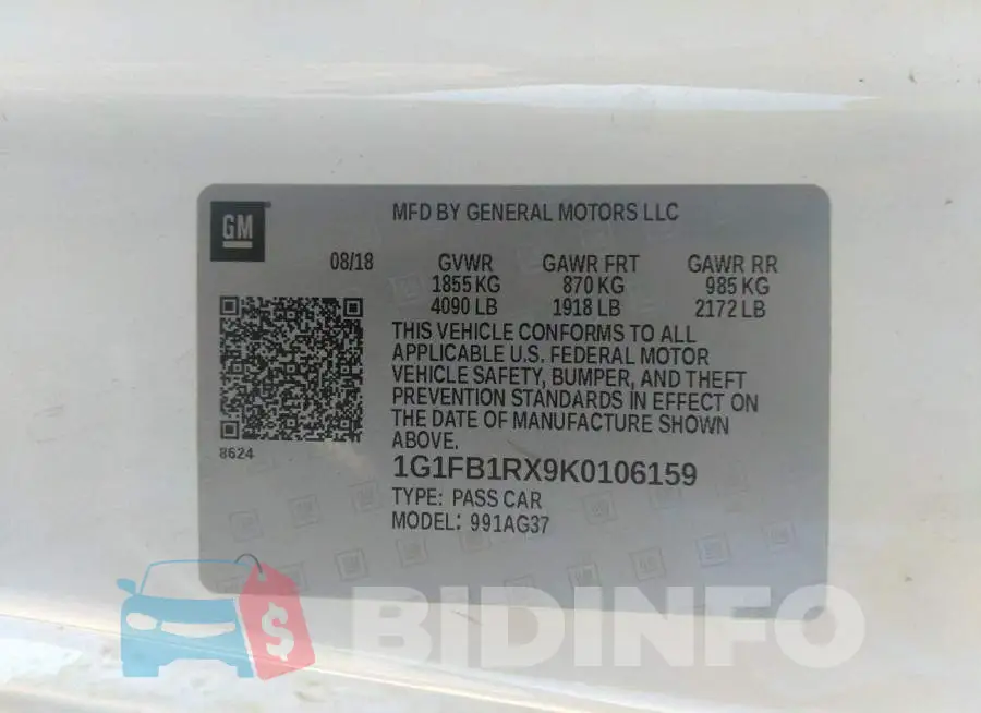 1G1FB1RX9K0106159 Photo# 9