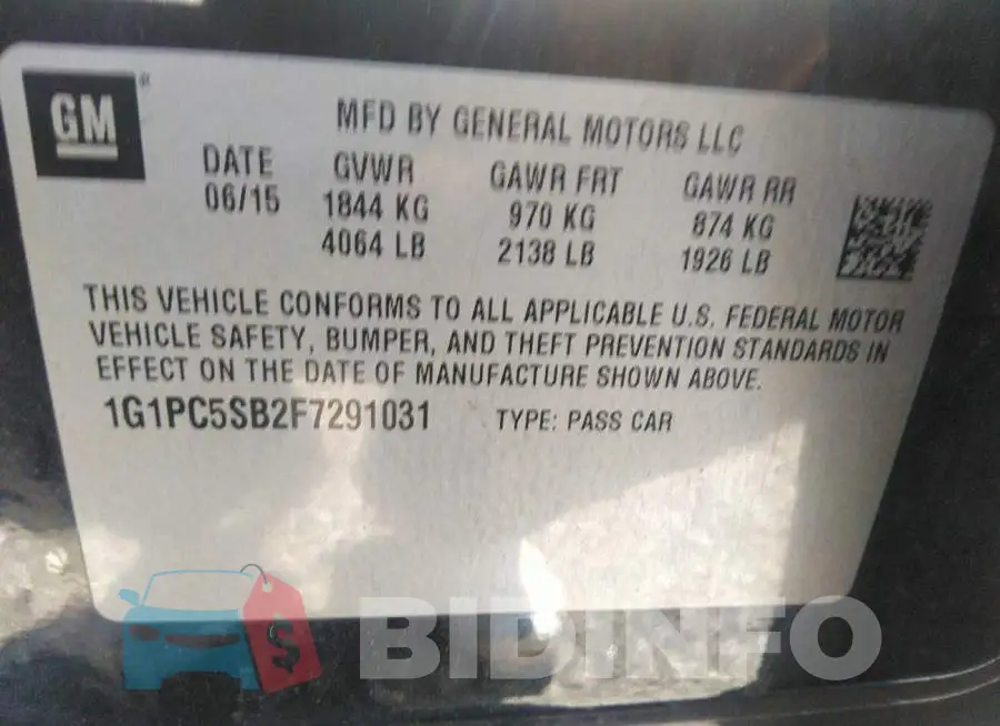 1G1PC5SB2F7291031 Photo# 9