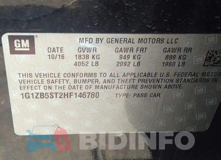1G1ZB5ST2HF146780 Photo# 9