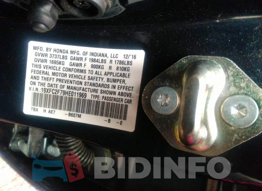 19XFC2F79HE011969 Photo# 9