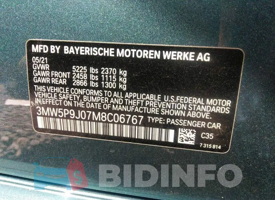 3MW5P9J07M8C06767 Photo# 9
