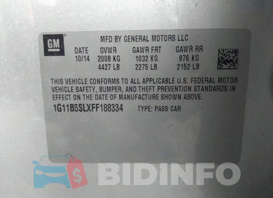 1G11B5SLXFF188334 Photo# 9