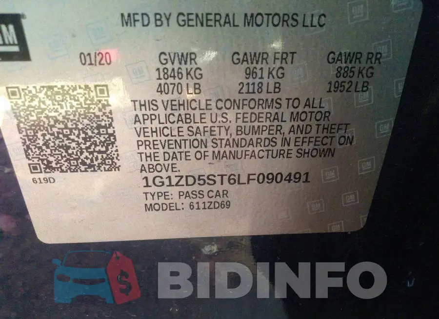 1G1ZD5ST6LF090491 Photo# 9