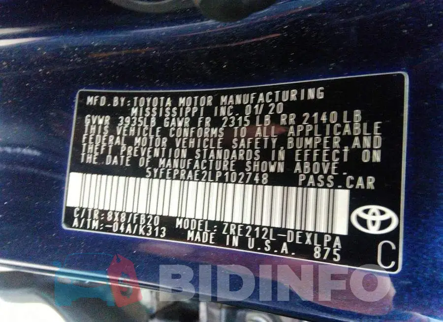 5YFEPRAE2LP102748 Photo# 9