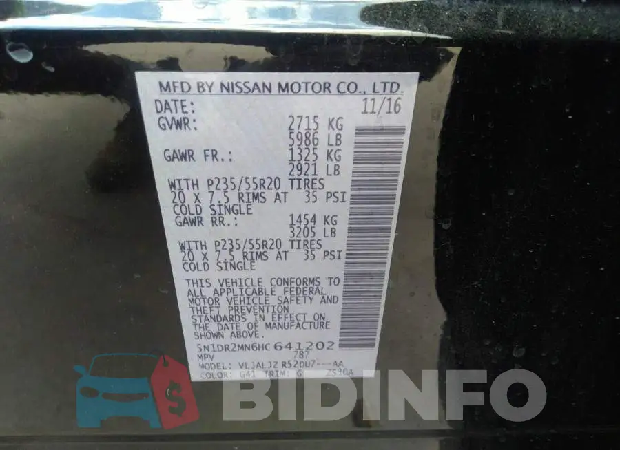 5N1DR2MN6HC641202 Photo# 9