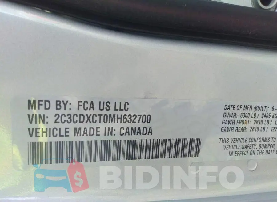 2C3CDXCT0MH632700 Photo# 9