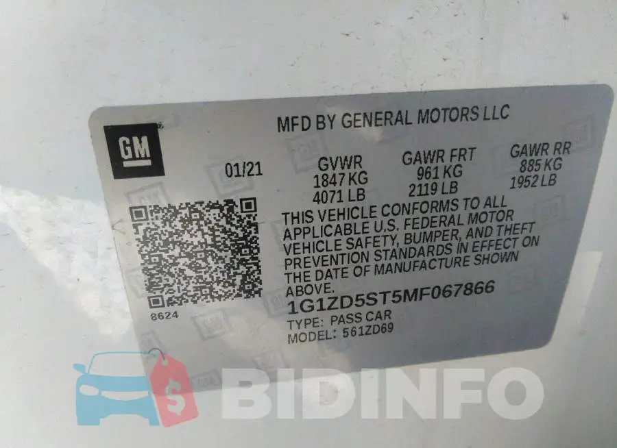 1G1ZD5ST5MF067866 Photo# 9