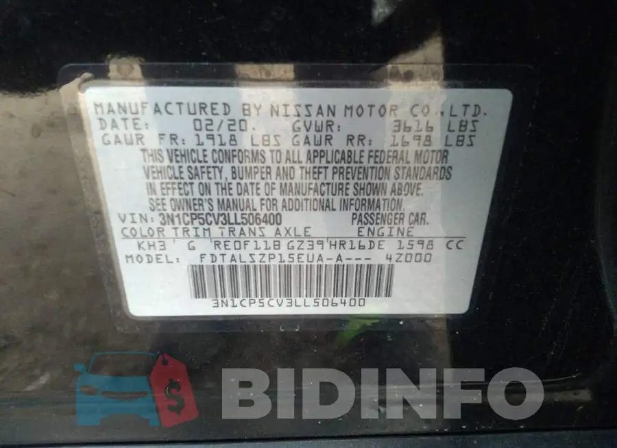 3N1CP5CV3LL506400 Photo# 9
