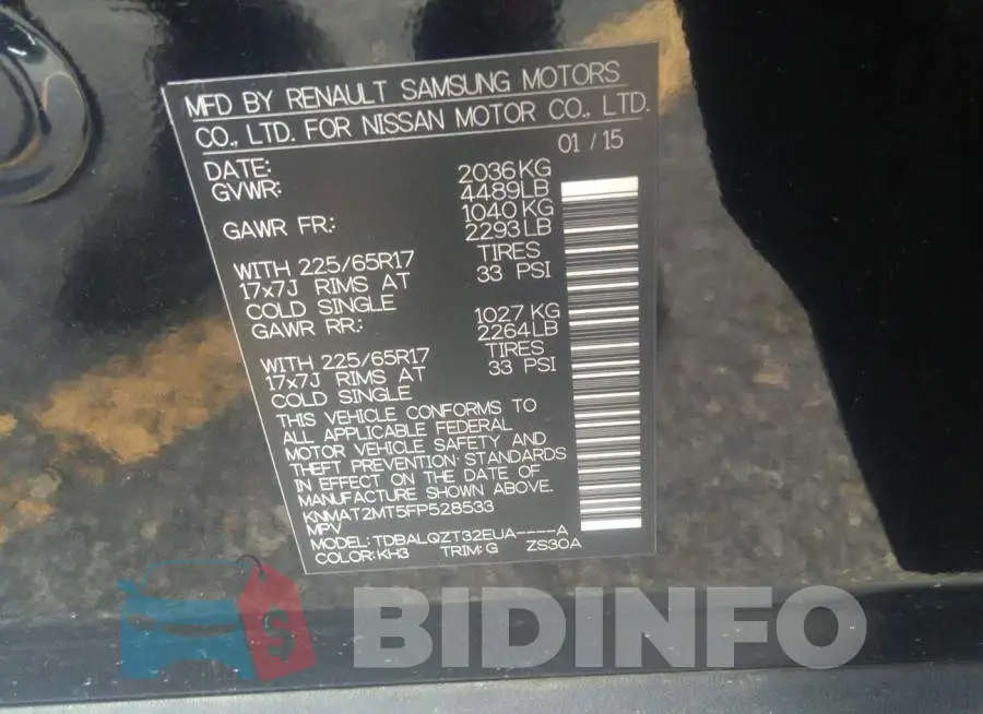 KNMAT2MT5FP528533 Photo# 9