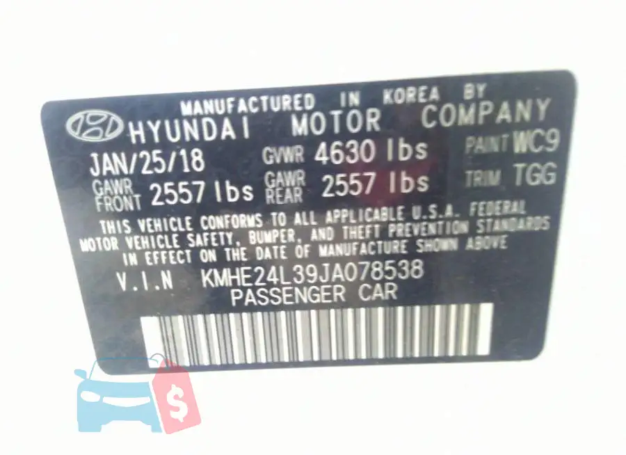 KMHE24L39JA078538 Photo# 9