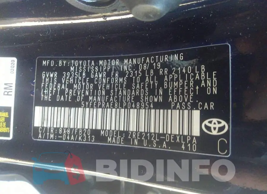 5YFEPRAE8LP048954 Photo# 9