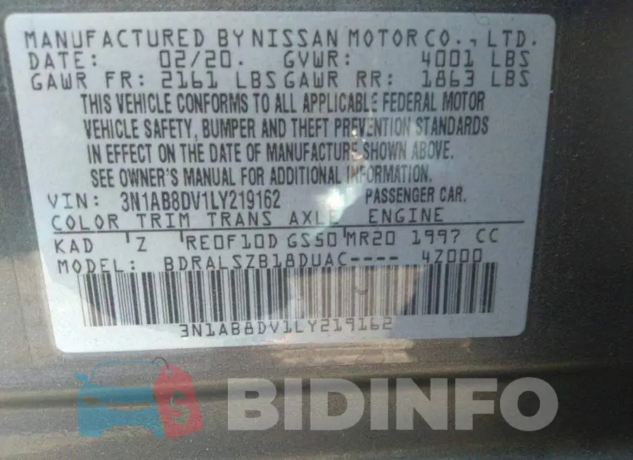 3N1AB8DV1LY219162 Photo# 9