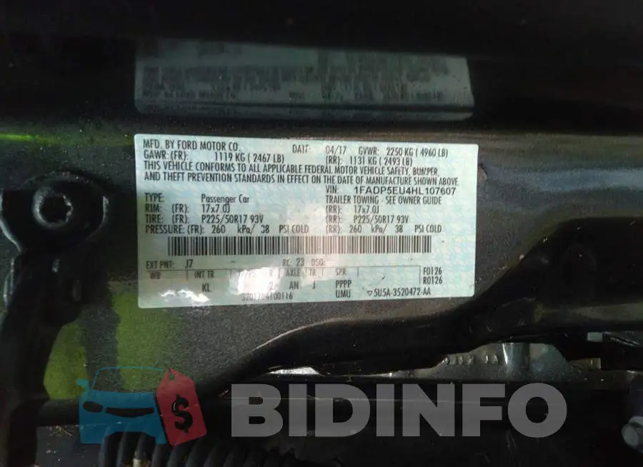 1FADP5EU4HL107607 Photo# 9