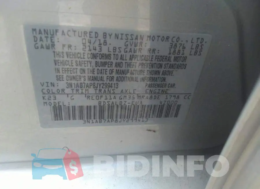 3N1AB7AP8JY299413 Photo# 9