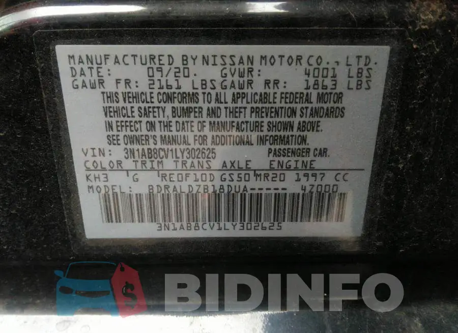 3N1AB8CV1LY302625 Photo# 9